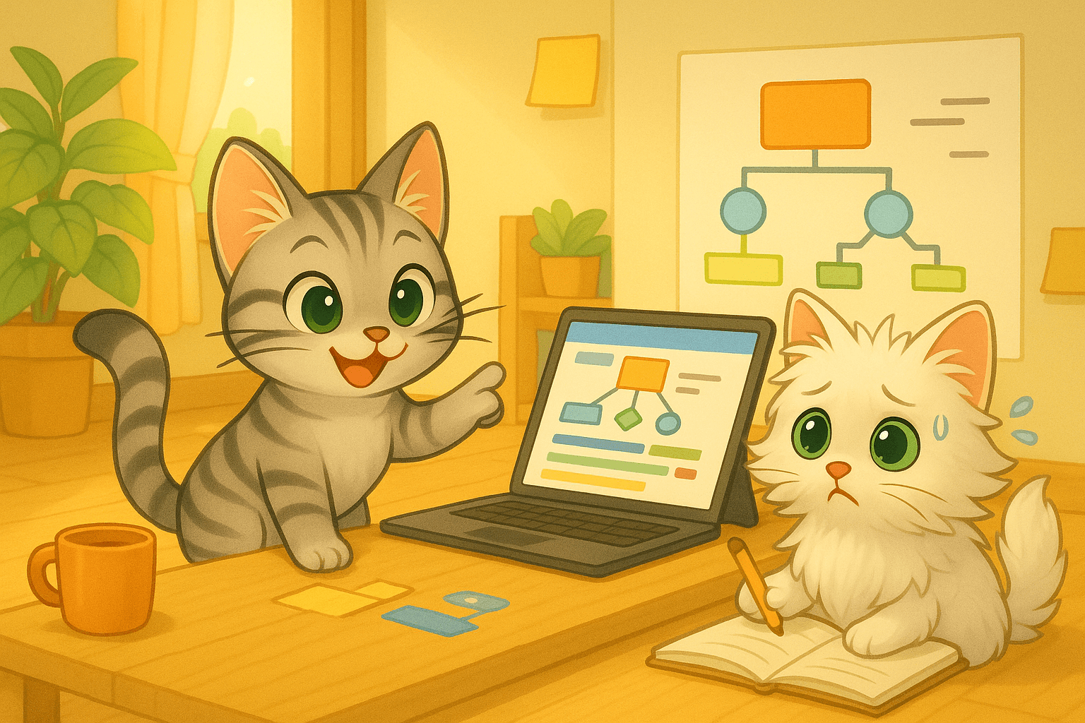 JavaScriptを教える猫